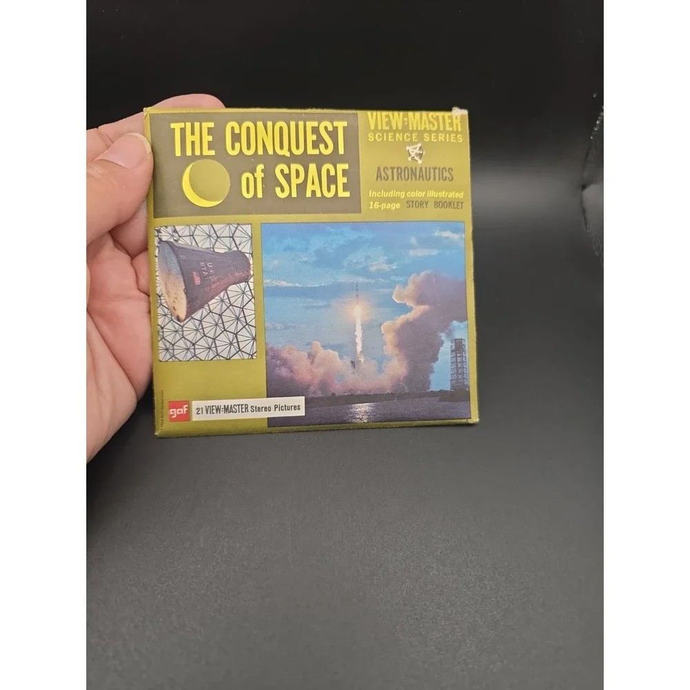 1968 Conquest of Space View Master 3 Reel Set & Book Packet B681 Astronautics